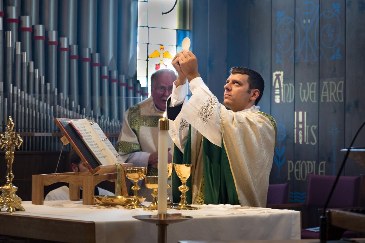 Father Aaron Becker celebrates his first Mass in Spencer | Catholic Life - The Roman ...