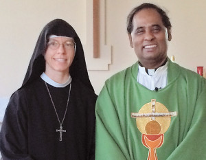 Sister Carla is a graduate of Assumption High School in Wisconsin Rapids and of St. Vincent de Paul School, where Father Valentine serves as pastor.