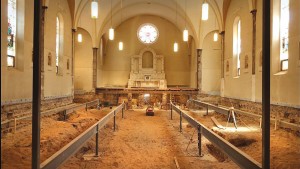 Flooring and wooden joist beams from 1872 were removed during the renovation at the Church of Notre Dame. A new floor was laid once the wooden joists were replaced with steel support beams, and new plumbing, electrical, heating and ventilation were installed. 